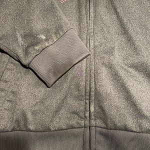 Adidas jogger outfit set girls gray with pink